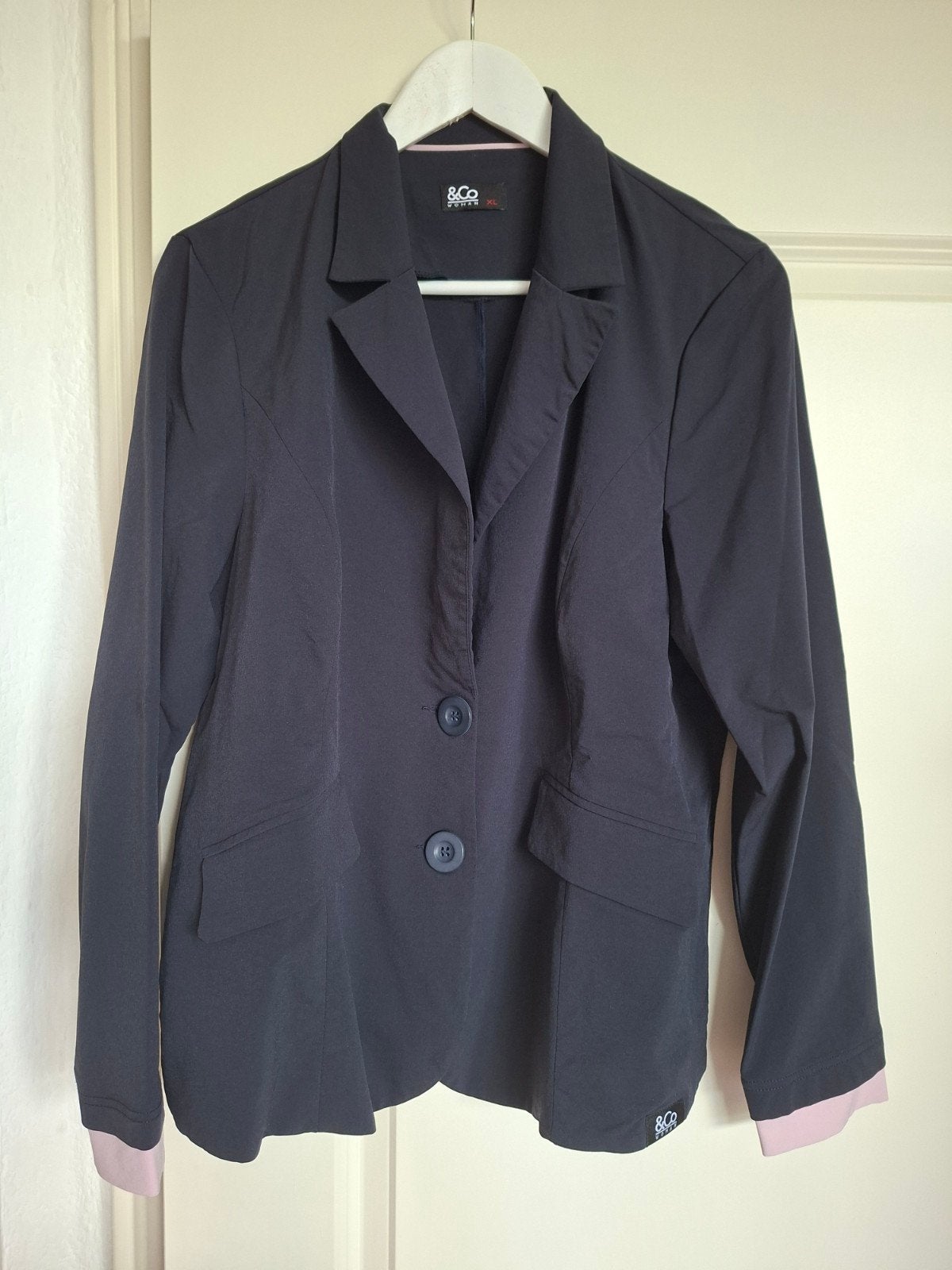 Zwarte &Co Woman blazer - Maat XL - Travel materiaal, Zwart, Maat 46/48 (XL) of groter, &Co Woman, Ophalen of Verzenden