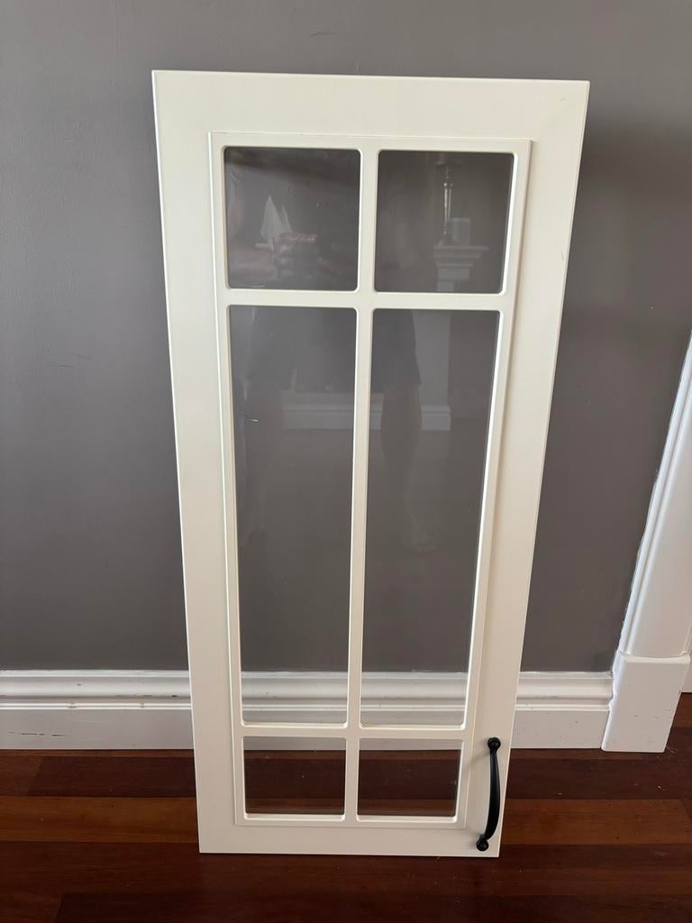 2 glasdeuren Ikea Faktum Stat keuken, Huis en Inrichting, Ophalen, Minder dan 50 cm, Gebruikt, Wit