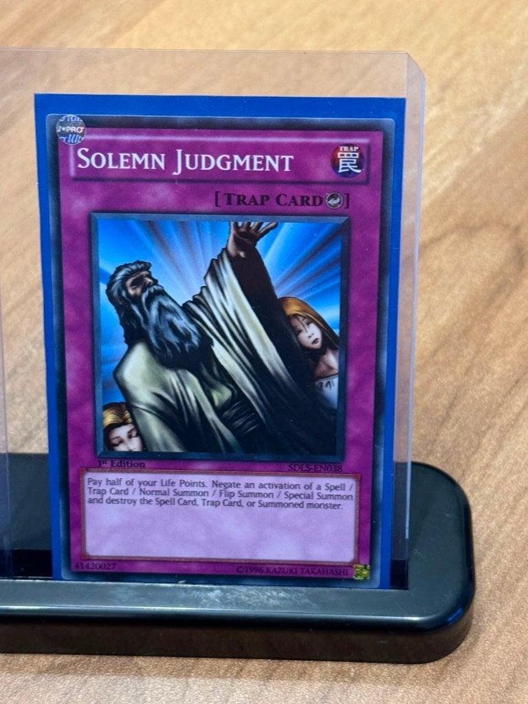 Solemn Judgment SDLS-EN038 YuGiOh, Ophalen of Verzenden, Gebruikt, Losse kaart
