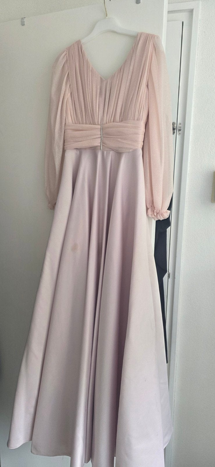 Roze galajurk met lange mouwen voor meisjes, Kleding | Dames, Ophalen, Onbekend, Roze, Maat 34 (XS) of kleiner