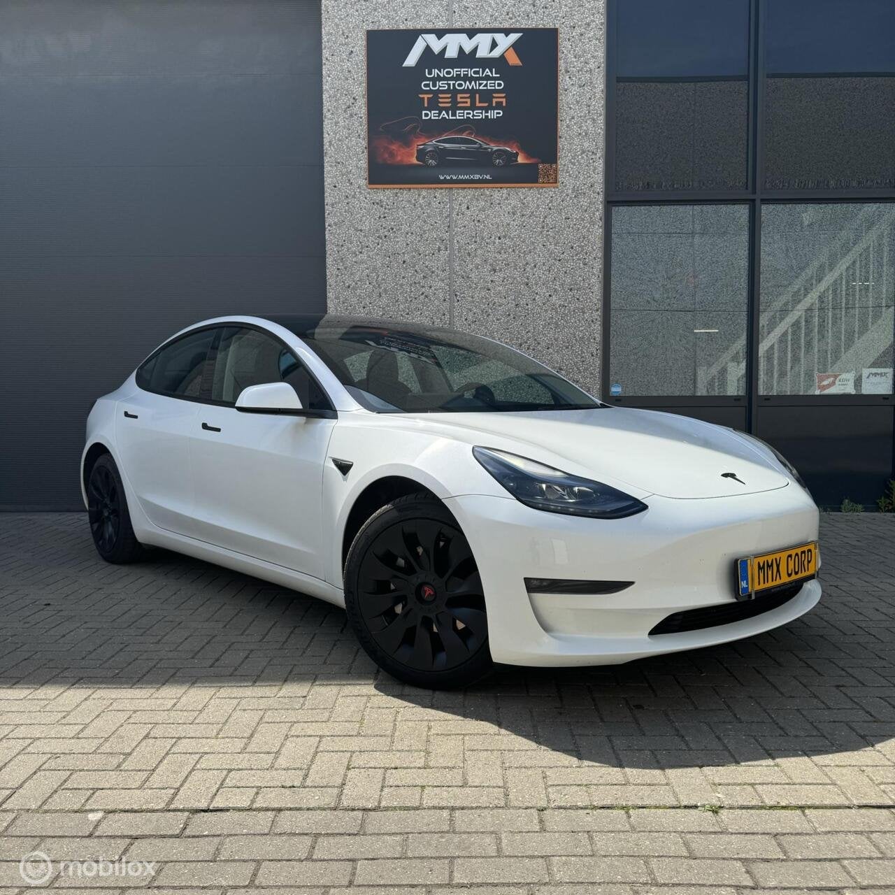 Tesla Model 3 Long Range AWD + MMX PACK + IAP + SOH 92.1%, Auto's, Automaat, Gebruikt, Zwart, Overige carrosserieën