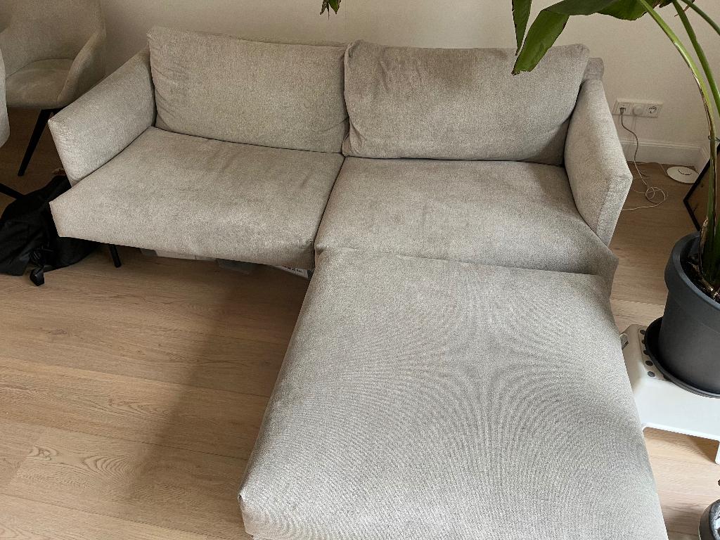 Goossens bankstel 3-zits bank en hocker Luxor, Huis en Inrichting, Banken | Bankstellen, Ophalen, Driepersoons, 75 tot 100 cm