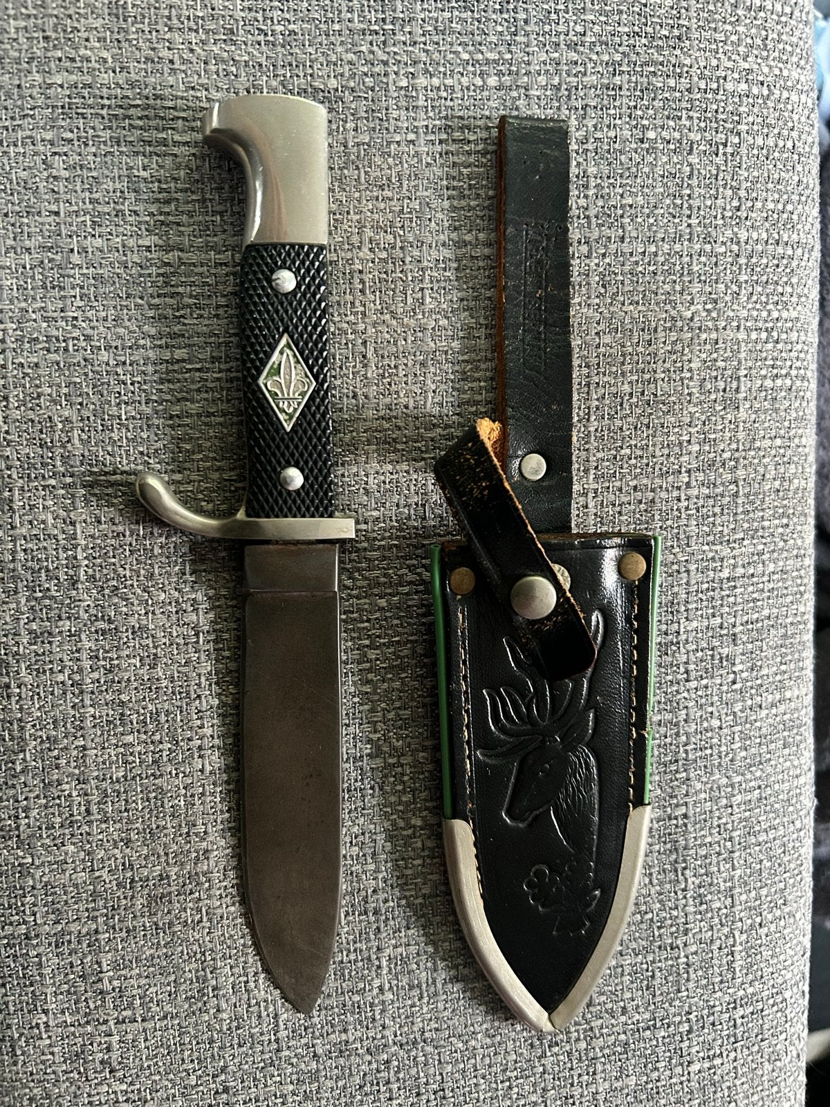 Zeldzaam Vintage Emil Voos Solingen Padvindersmes (ca. 1950), Ophalen of Verzenden, Gebruikt