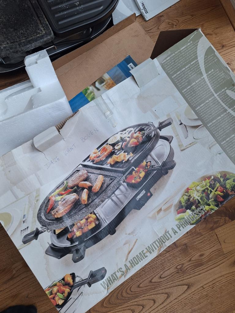 Princess Classic Family & Stone Raclette, Gourmet & Grillset, Ophalen, Gebruikt, 4 t/m 7 personen
