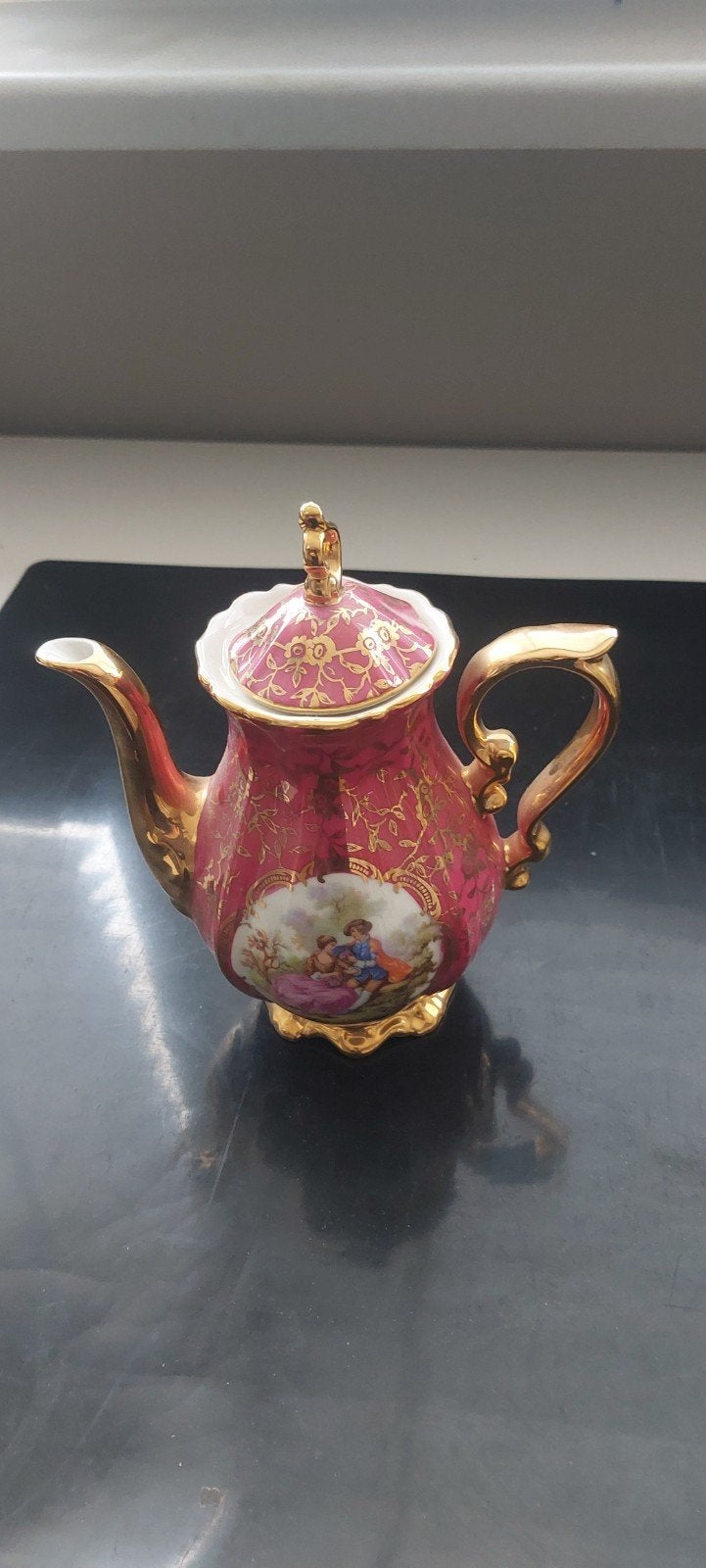 Antieke porseleinen theepot - Bavaria, Ophalen of Verzenden