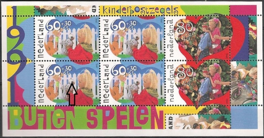 Kinder bl 1486 PM en met REBUS puzzel XXX. . ADV. no.96 I., Verzenden, Na 1940, Postfris