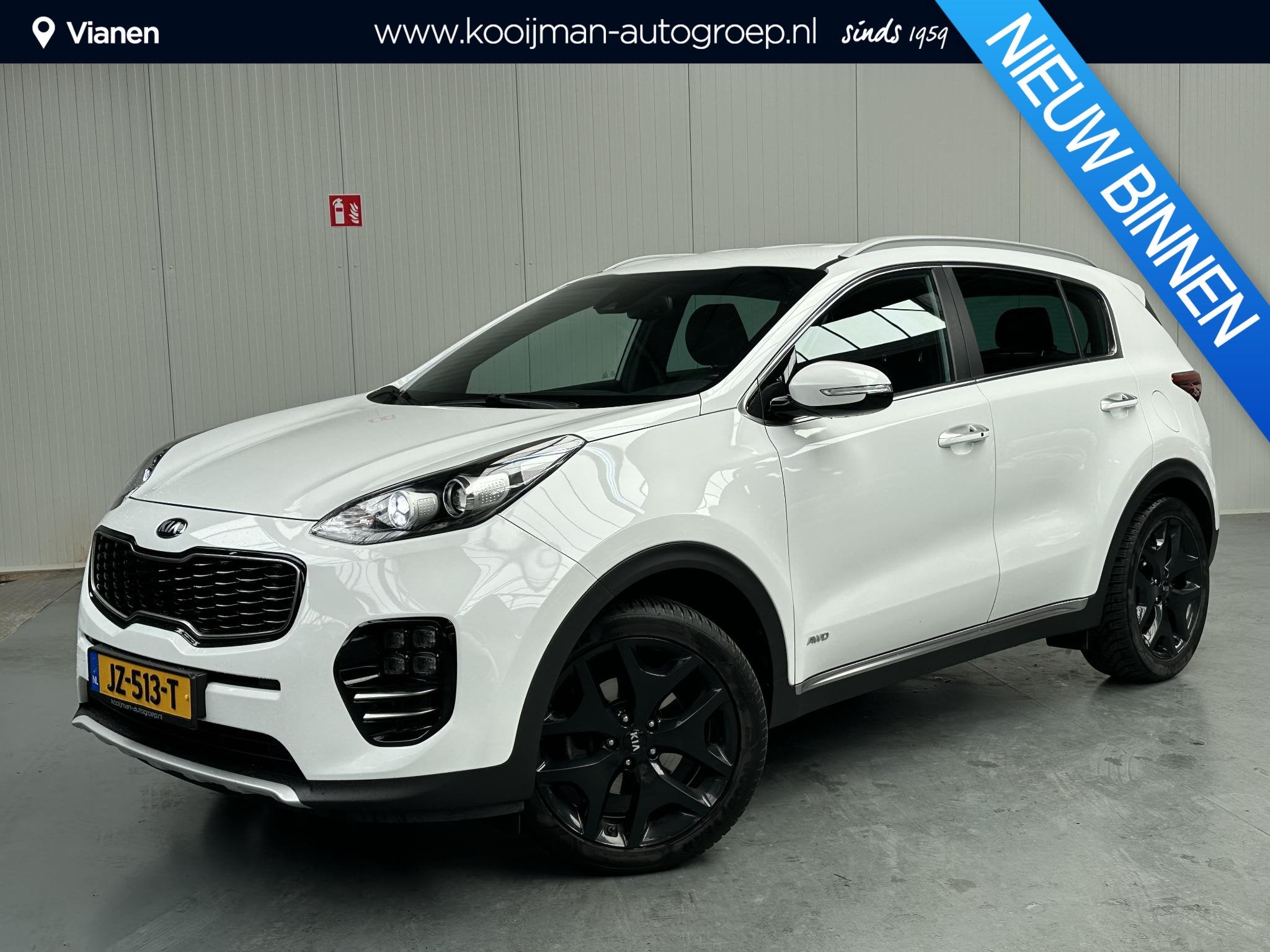 Kia Sportage 1.6 T-GDI 4WD GT-Line First Edition, Auto's, Gebruikt, 4 cilinders, Wit, 1600 kg