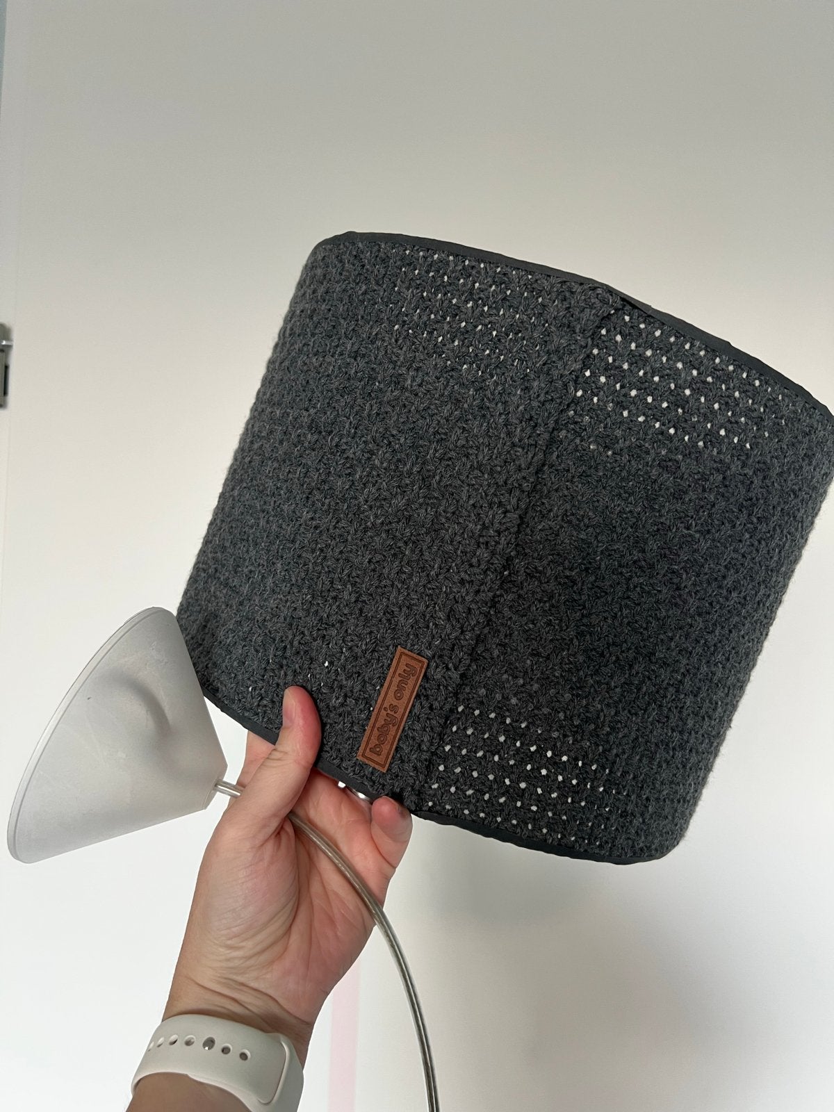 Baby's Only Lampenkap - Grijs, stof., Gebruikt, Rond, Textiel, Grijs
