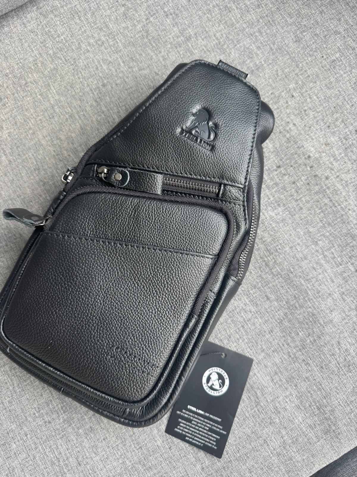 Nieuwe zwarte trendy crossbody tas (dames/heren), Ophalen, Nieuw, Zwart, Leer