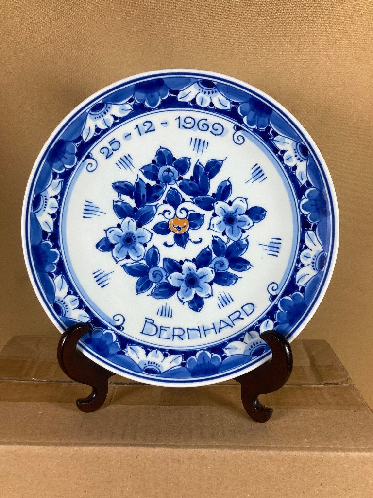 Porceleyne Fles geboorte bord Bernhard 1969, --, Overige typen, Ophalen of Verzenden, Zo goed als nieuw