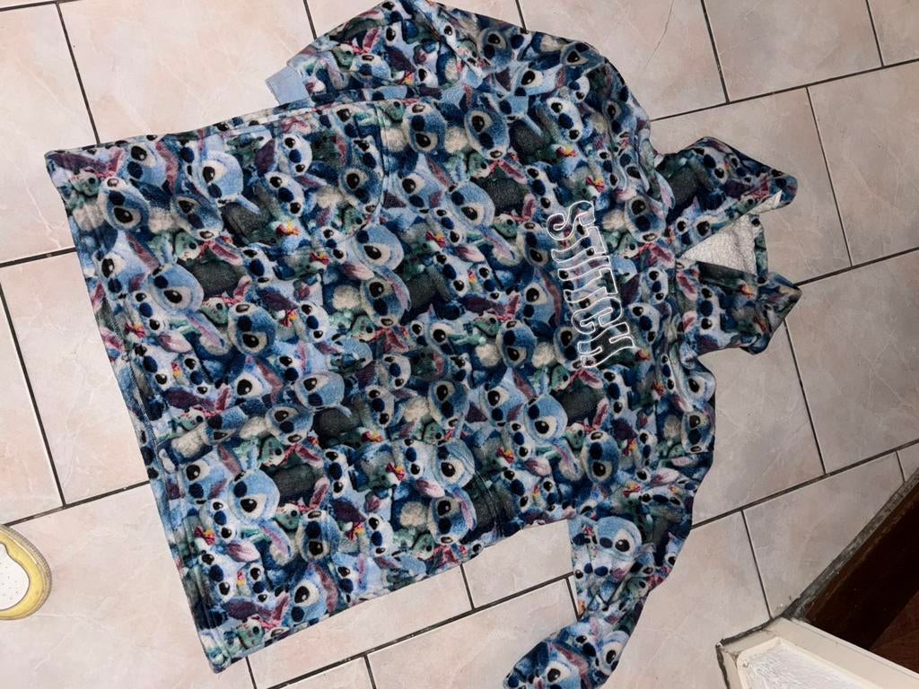 Heerlijk warme Stitch badjas/trui, Ophalen of Verzenden, Zo goed als nieuw, Maat 36 (S), Blauw