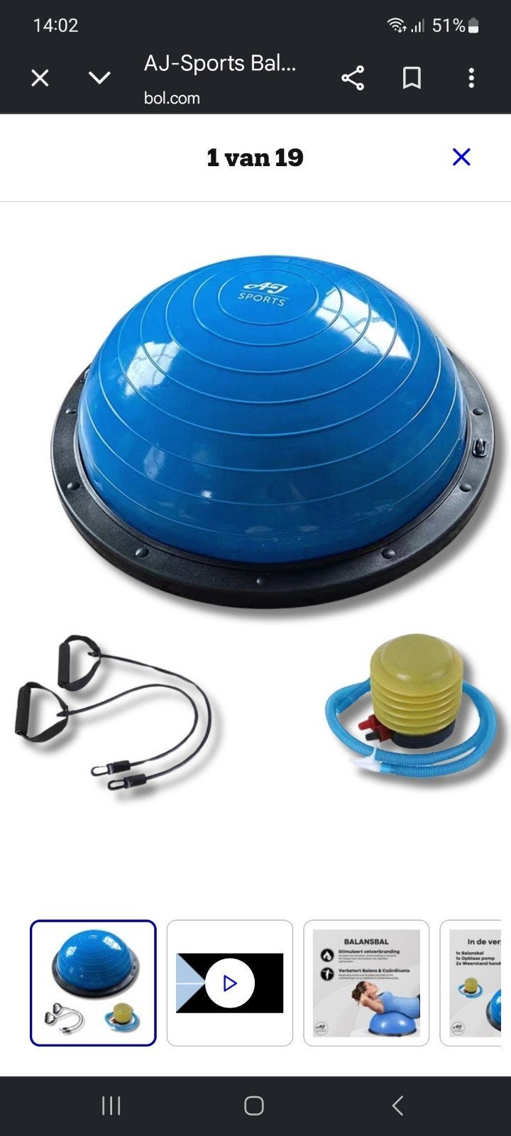 Yoga Balance Ball Blue, Ophalen, Zo goed als nieuw, Overig