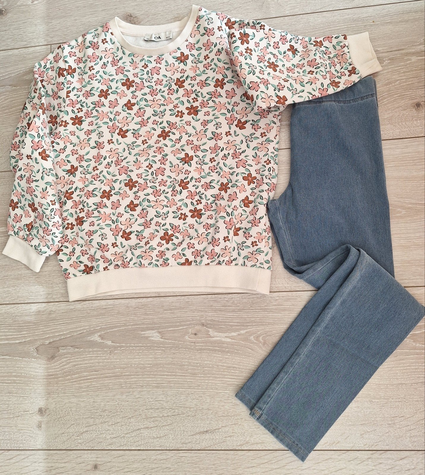 Sweater en Jegging  Maat 140, C&A H&M, Meisje, Trui of Vest, Ophalen of Verzenden