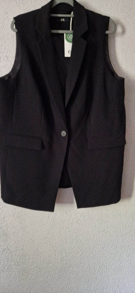 Nieuw Zwart gilet Maat 46, Verzenden, Nieuw, Zwart, Overige typen