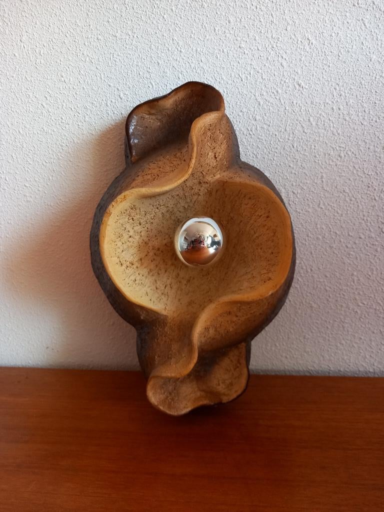 Vintage wandlamp van keramiek, Ophalen of Verzenden, Gebruikt