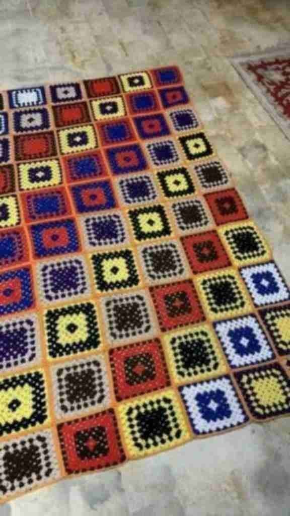 Granny patchwork kleed grandfoulard sprei 270/175, Gebruikt, Etten-Leur, DJT@dejuistetoon.eu, Ophalen of Verzenden