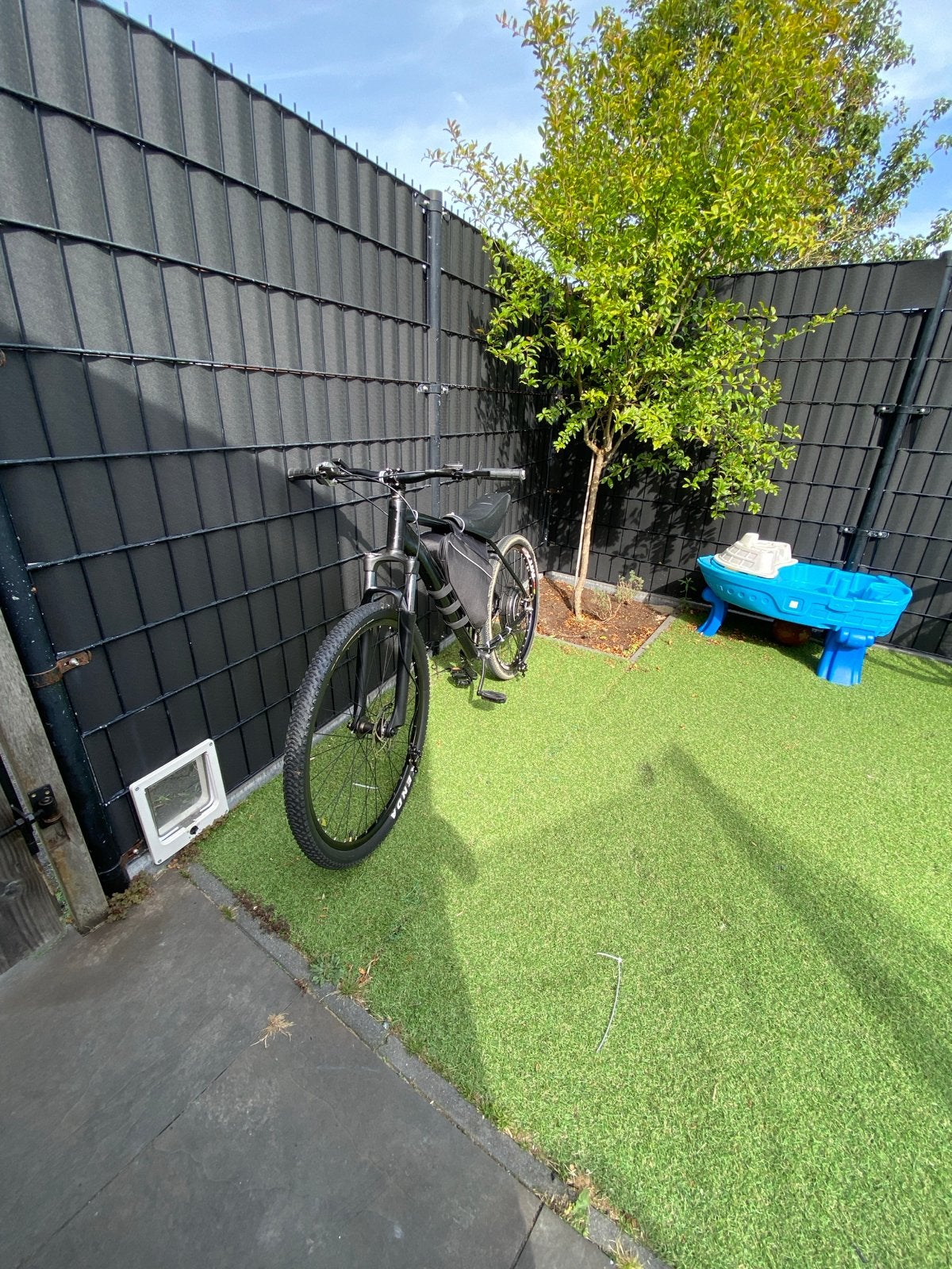 Zwarte elektrische conversion kit mountainbike met frametas, Fietsen en Brommers, Gebruikt, 51 tot 55 cm, 30 tot 50 km per accu