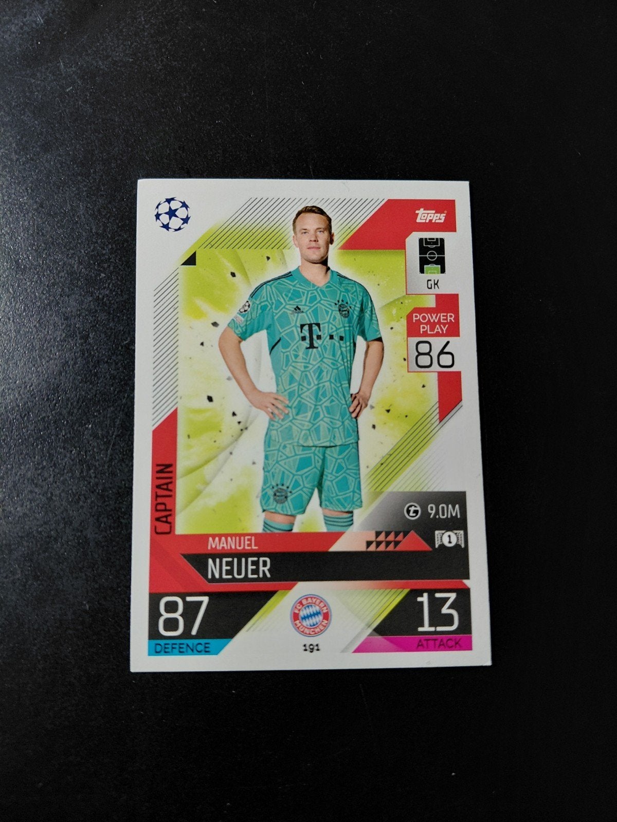 Manuel neuer (bayern munchen) topps captain, Verzamelen, Verzenden, Nieuw, Buitenlandse clubs, Spelerskaart