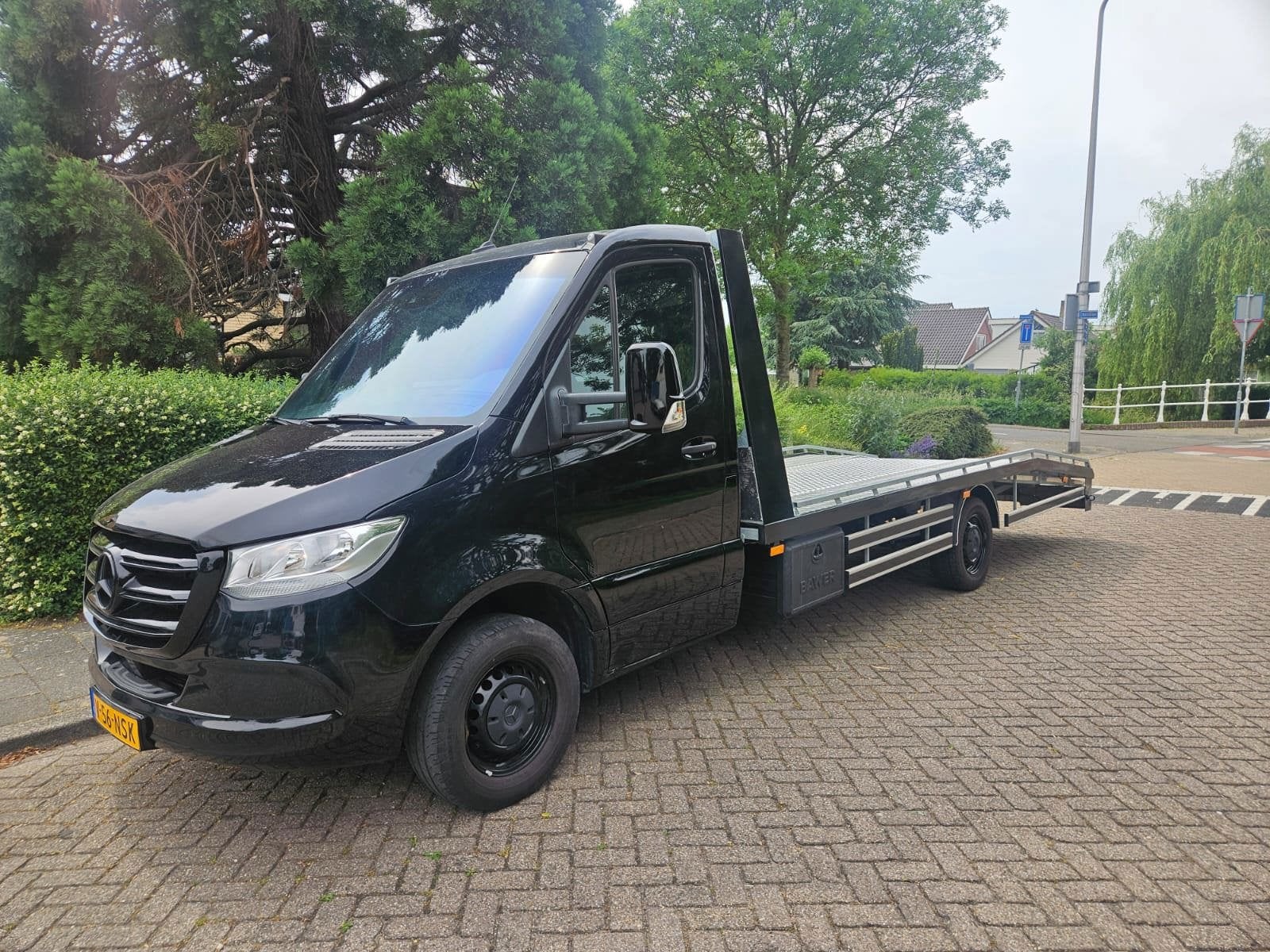 Mercedes-Benz Sprinter 319 CDI Autotransporter Oprijwagen Zw, Dealer onderhouden, Gebruikt, 2000 kg, Start-stop-systeem