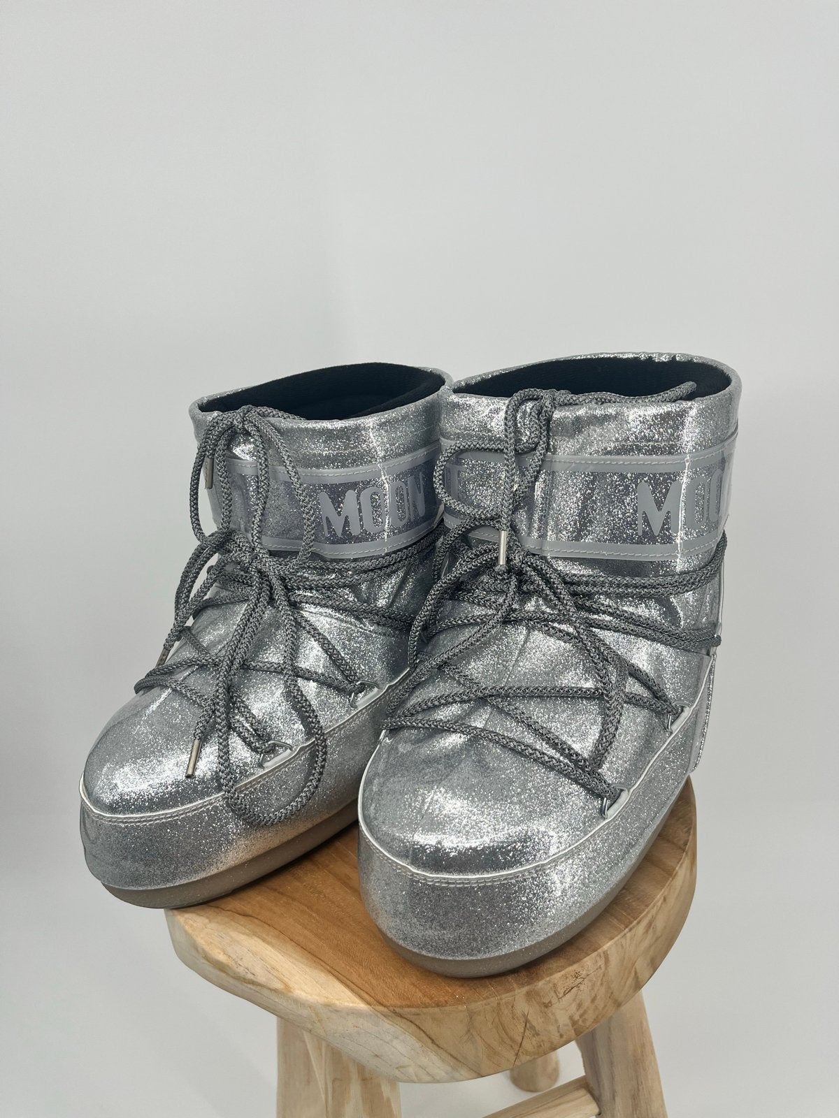 Moon Boot Icon Low Glitter - Zilveren snowboot Maat 36-38, Moon boot, Moon boot, Overige kleuren, Snowboots