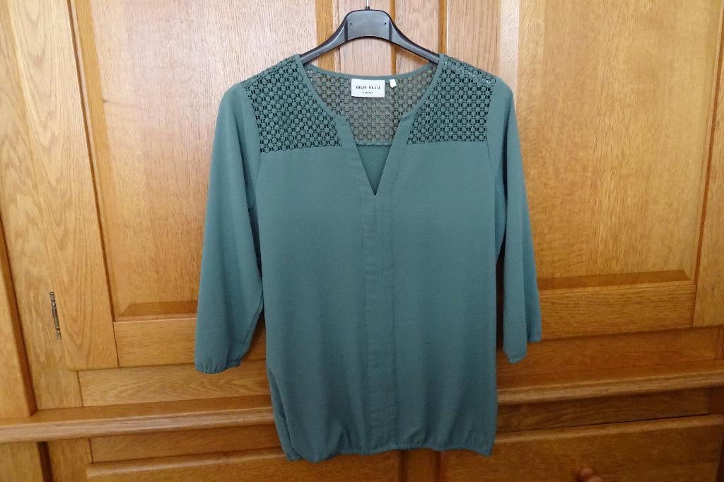 Groene blouse Bien Bleu Maat XS, Ophalen of Verzenden, Zo goed als nieuw, Maat 34 (XS) of kleiner, Groen