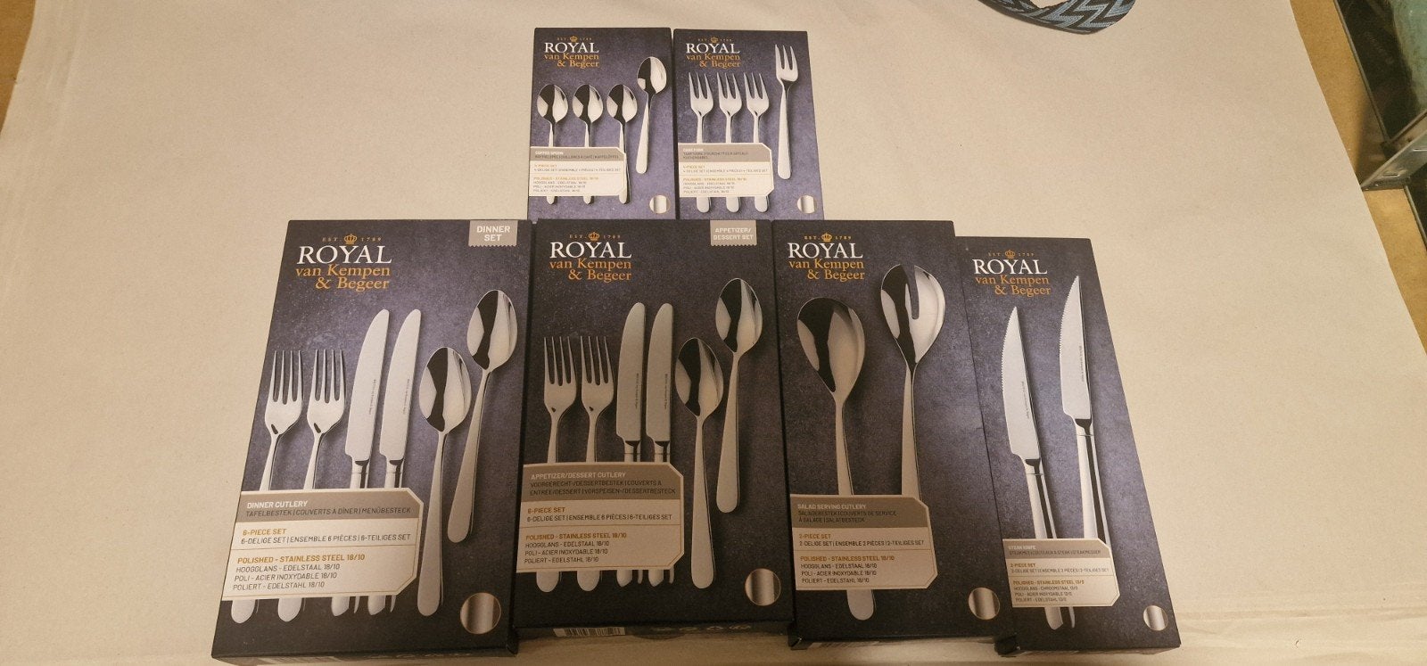 divers ah royal van kempen en begeer bestek besteksets, Ophalen of Verzenden, Nieuw, Rvs of Chroom, Bestekset