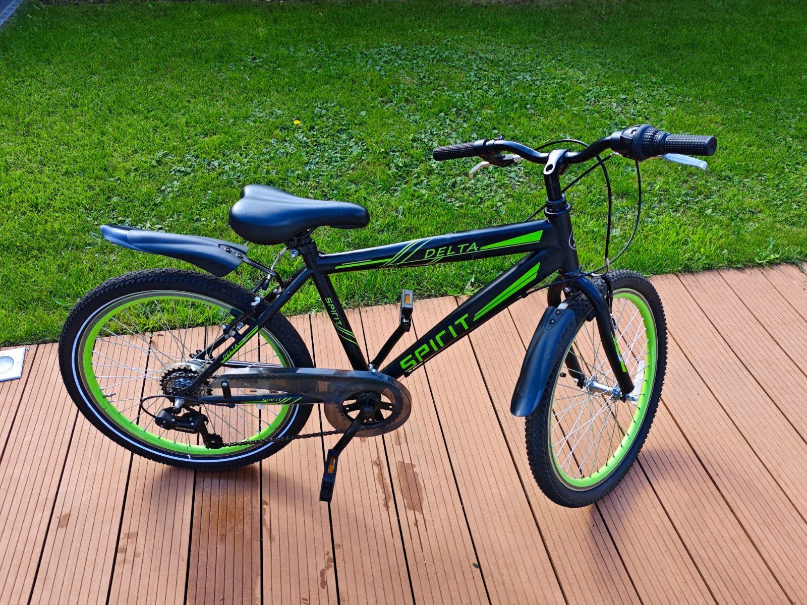 Spirit Delta kinderfiets 22 inch met 6 versnellingen, Gebruikt, Velgrem, Versnellingen, Minder dan 49 cm