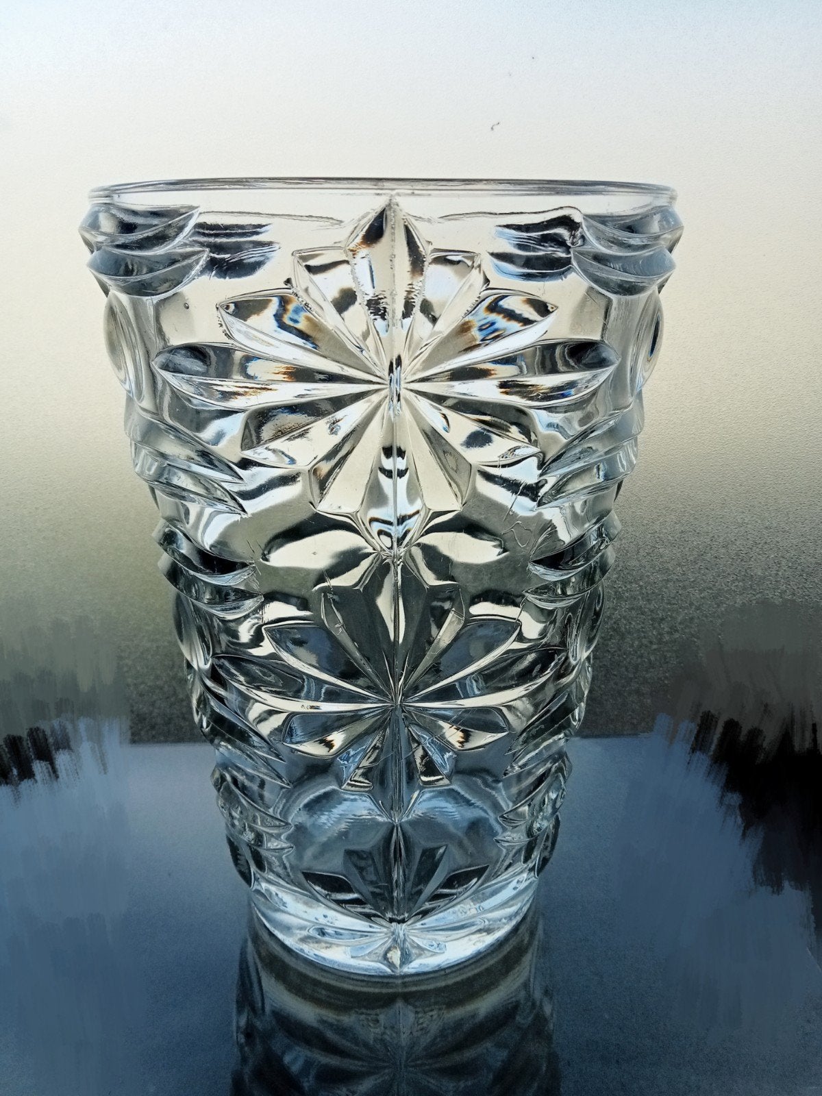 Fidenza Vetraria vaas, Ophalen of Verzenden, Zo goed als nieuw, Glas, 22 cm