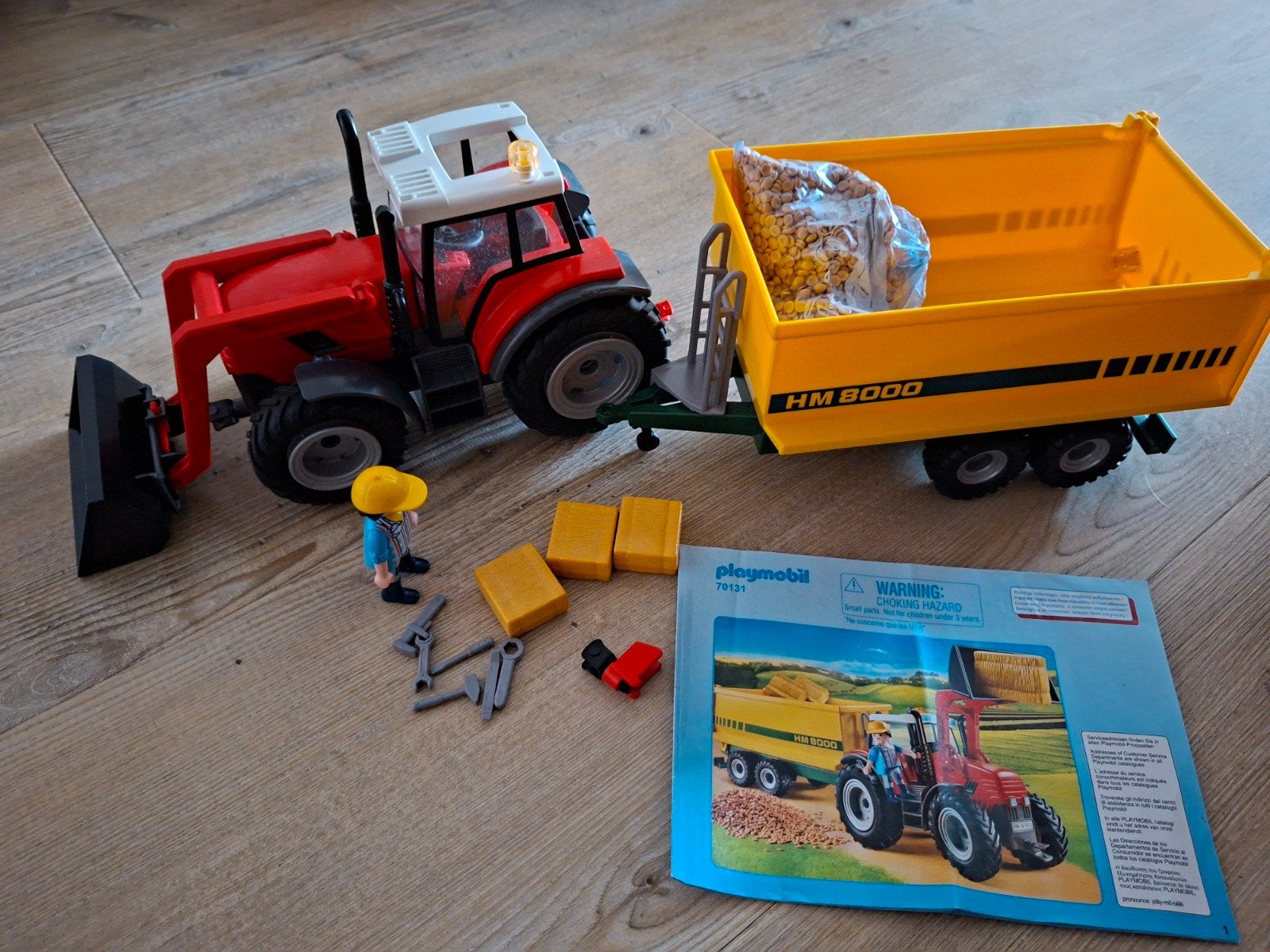 Playmobil Tractor met aanhanger en accessoires, Ophalen, Zo goed als nieuw, Jongen of Meisje