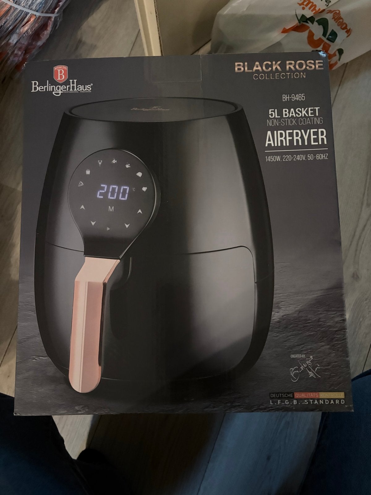 Berlinger Haus Airfryer 5L Black Rose Collection - Nieuw, Ophalen, Nieuw, Airfryer, 1500 gram of meer