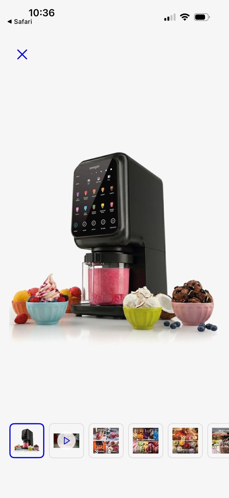 Seeger Multicream 10 in 1 ijsmachine, Witgoed en Apparatuur, IJsmachines, Ophalen, Zo goed als nieuw