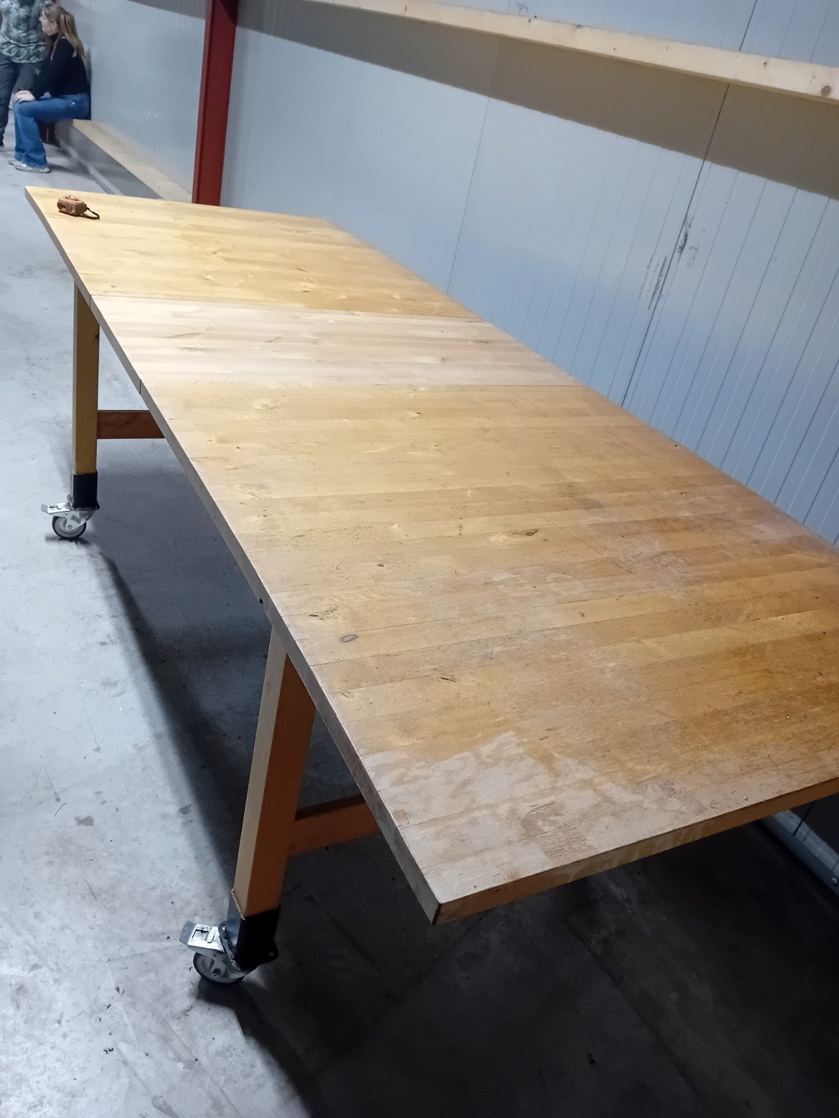 lange uitschuifbare tafel, Ophalen, Gebruikt, 100 tot 150 cm, 200 cm of meer