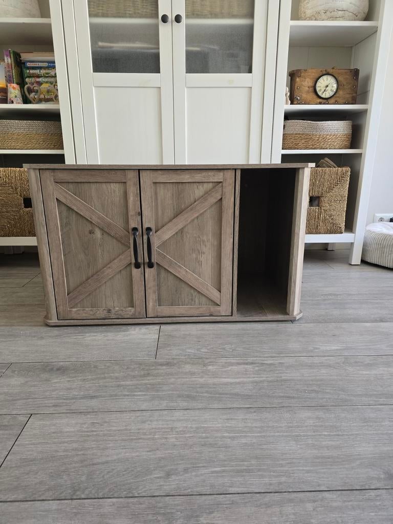 Kattenhuis + krabpaal en voerbak. Nieuw, niet gebruikt!, Dieren en Toebehoren, Ophalen, Nieuw