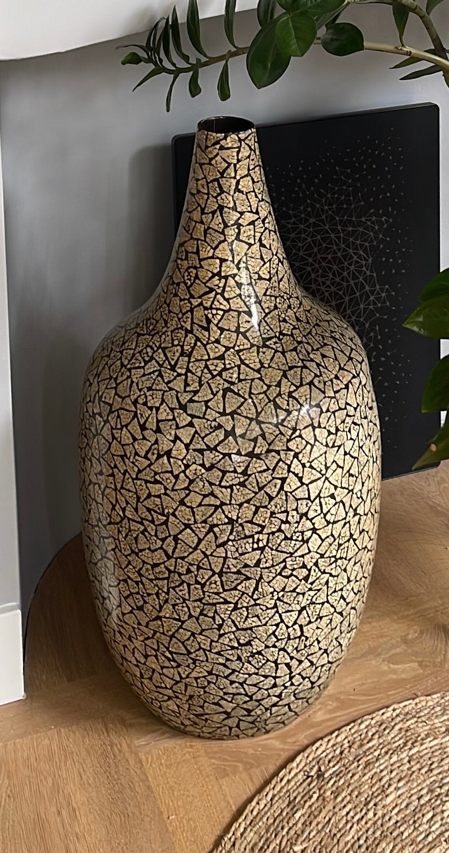 Grote vaas met craquelé patroon, Ophalen, Overige kleuren, 50 tot 75 cm