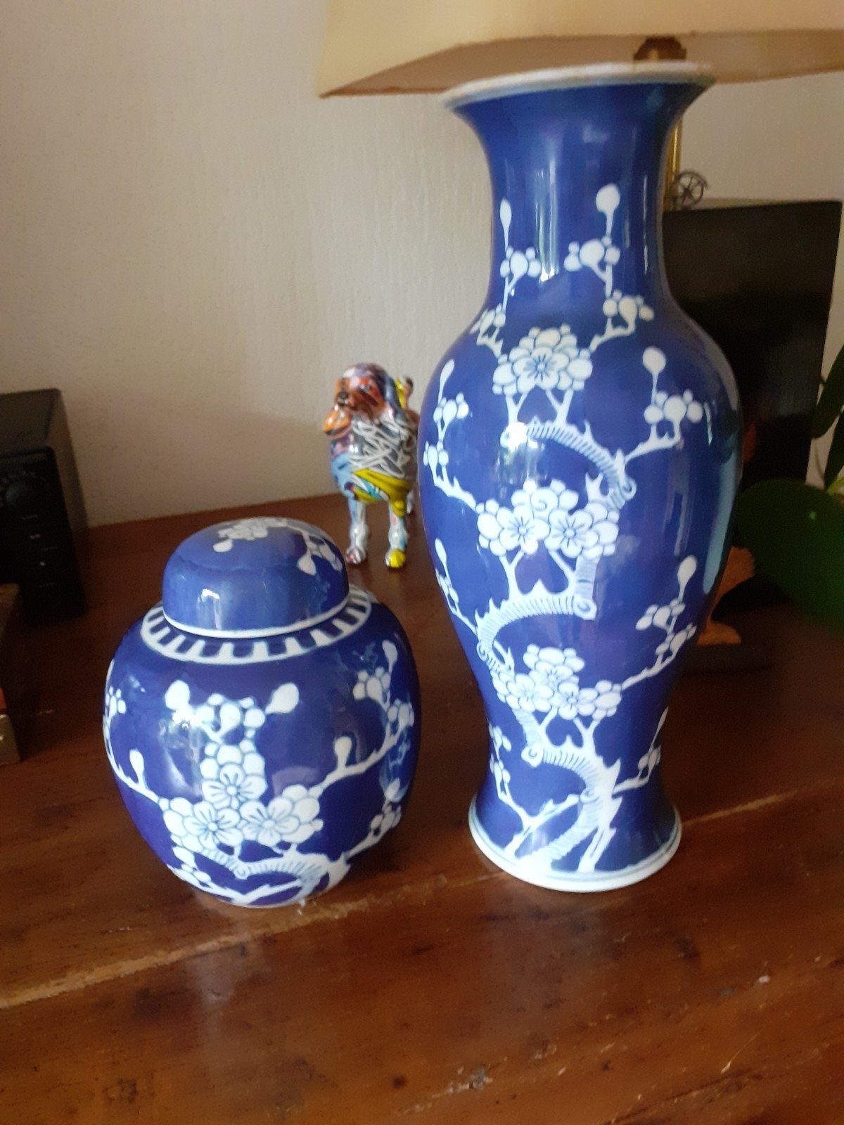 Chinese Vaas en Gember met Kersenbloesem., Ophalen of Verzenden