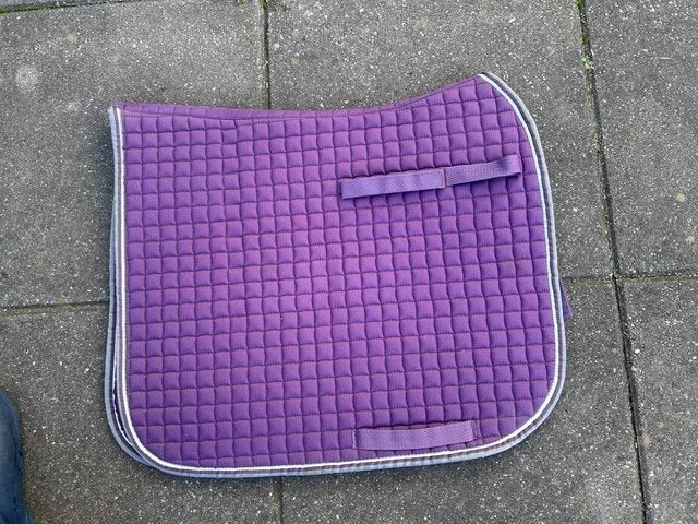 Paars zadeldekje voor veelzijdigheidszadel, Dieren en Toebehoren, Full (L), Katoen, Overige merken, Ophalen of Verzenden