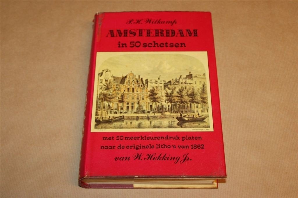 Amsterdam in Schetsen — 50 Gekleurde Lithos van Hekking, Ophalen of Verzenden, Gelezen