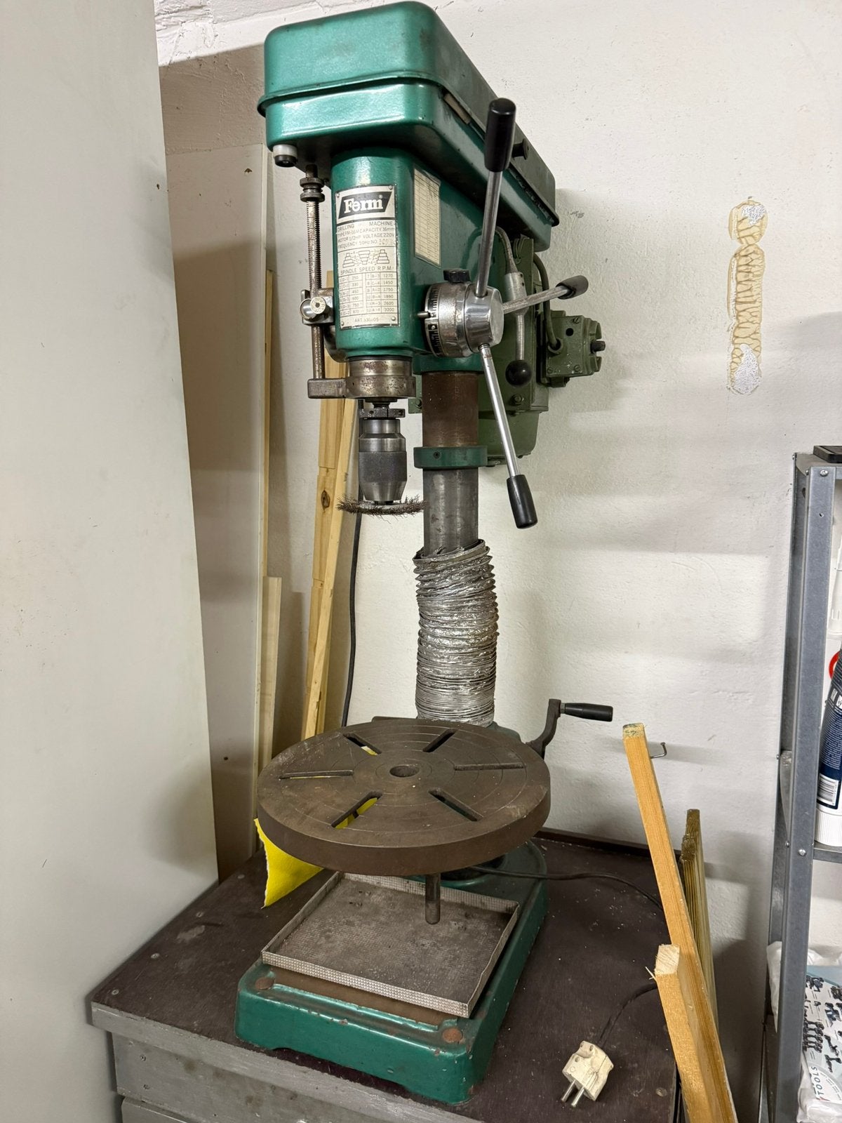 Ferm kolomboor, Ophalen, Gebruikt, Kolomboormachine