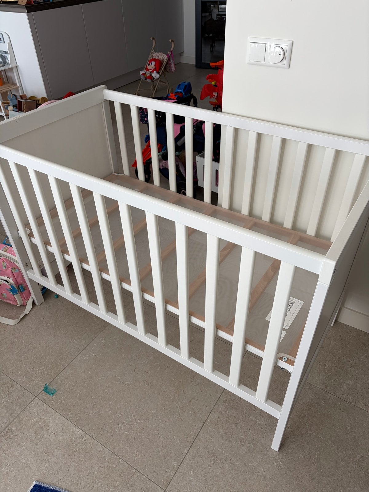 Ikea Sundvik ledikant, verstelbaar, incl. peuterbedplank, Ophalen, Gebruikt, Ledikant