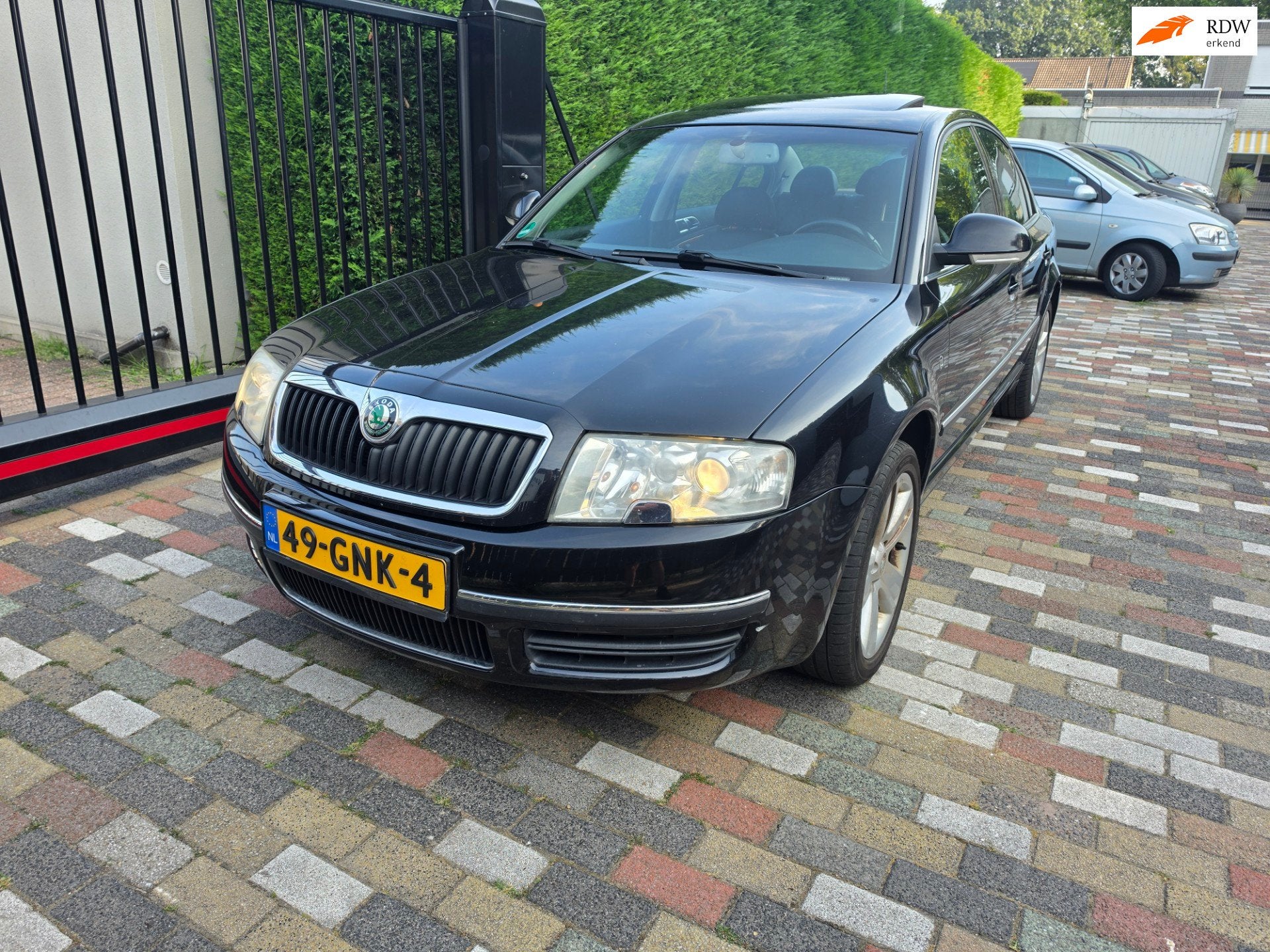 Skoda Superb 2.8 V6 Laurin & Klement AUT 2007 Leer Clima, Auto's, Traction-control, Gebruikt, Zwart, Bedrijf