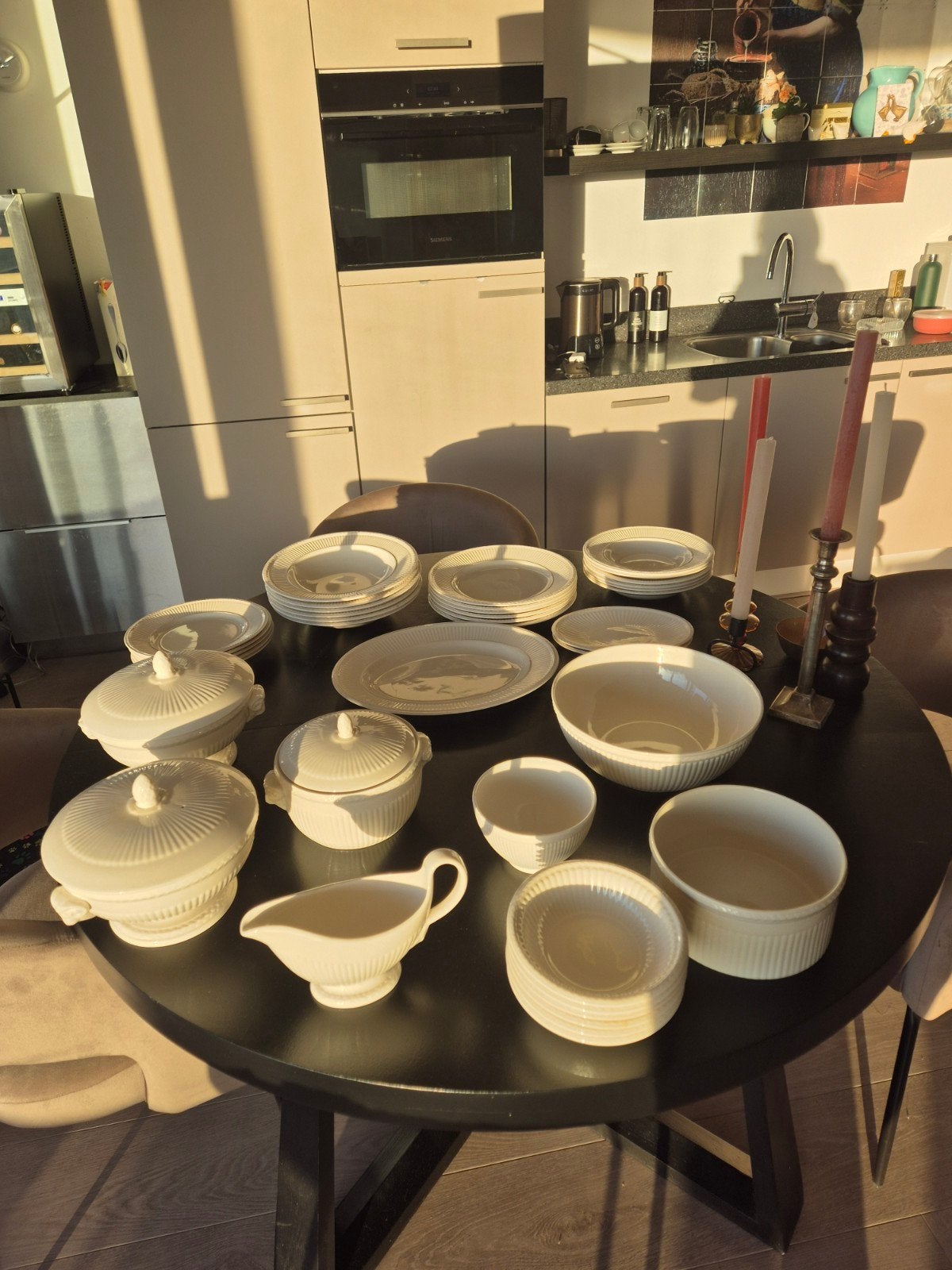 Prachtig in zeer goede staat  Wedgewood Edme plain eetservie, Ophalen