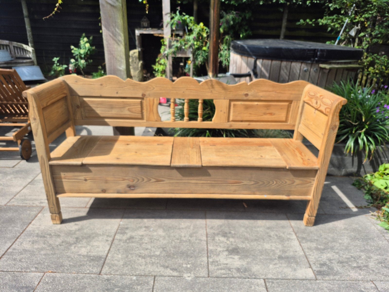 Grenen klepbank, keukenbank, Huis en Inrichting, Banken | Bankstellen, Ophalen, Gebruikt, Minder dan 75 cm, 150 tot 200 cm