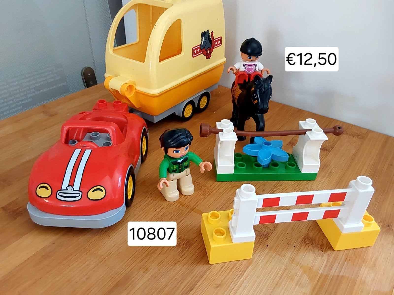 LEGO Duplo Auto, Paardentrailer, Paard en Poppetjes🦋, Ophalen of Verzenden, Gebruikt, Overige merken