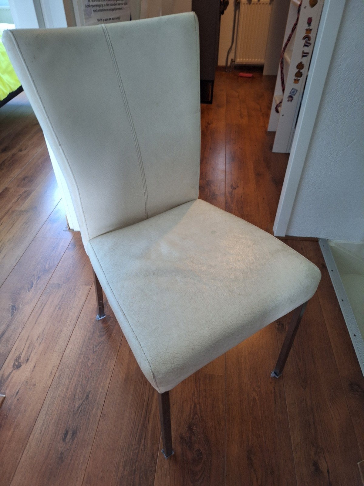 Eetkamer stoelen, Ophalen, Strak modern, Gebruikt, Wit