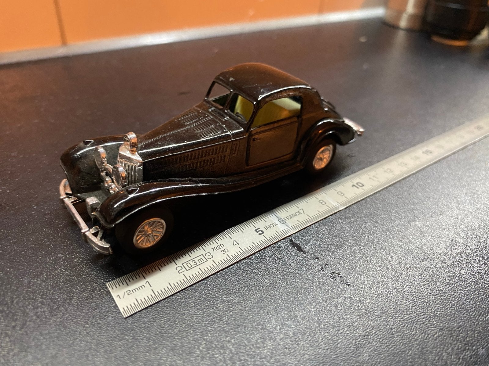 Zwarte Modelauto Mercedes-Benz 12cm, Ophalen of Verzenden, Gebruikt