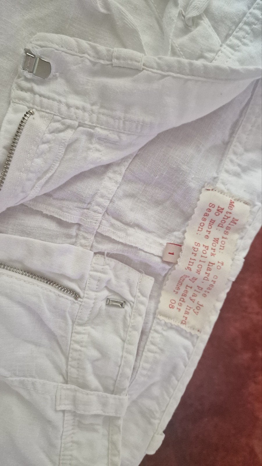 Avoca witte linnen broek maat 1, Kleding | Dames, Ophalen of Verzenden, Zo goed als nieuw, Wit, Lang