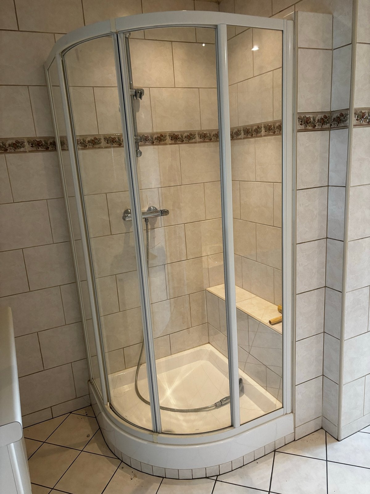 Douchecabine met thermostaatkraan en doucheset, Doe-het-zelf en Verbouw, Sanitair, Ophalen, Gebruikt, Chroom, Douche