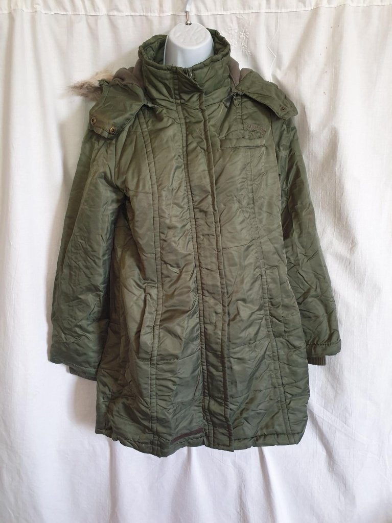 Stoere groene winterjas mt L merk Billa Bong, ., Maat 42/44 (L), Ophalen of Verzenden, Zo goed als nieuw