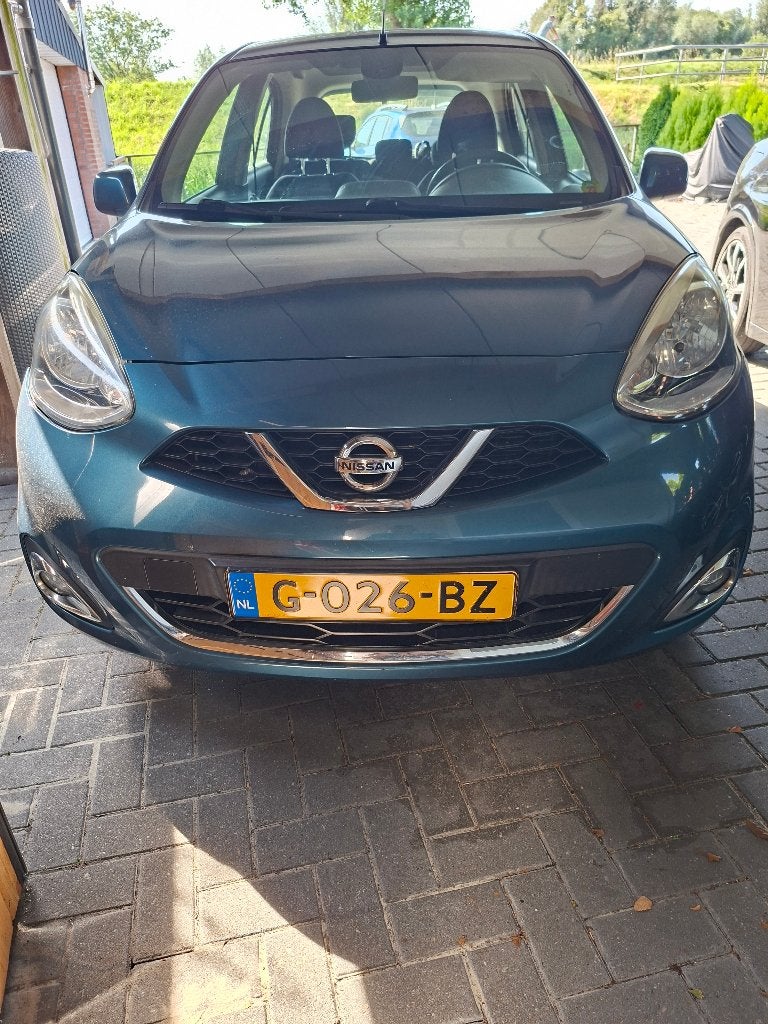 Nissan Micra 1.2 59KW 5DR CVT 2015 Blauw, Auto's, Nissan, Stof, 40 €/maand, Zwart, 4 cilinders