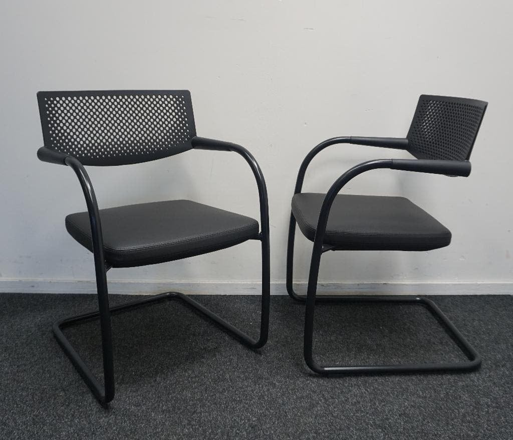 Vitra Visavis Vergaderstoel | Design Conferentiestoel | Leer